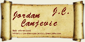 Jordan Canjević vizit kartica